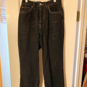 Topshop Black Straight Leg Jeans